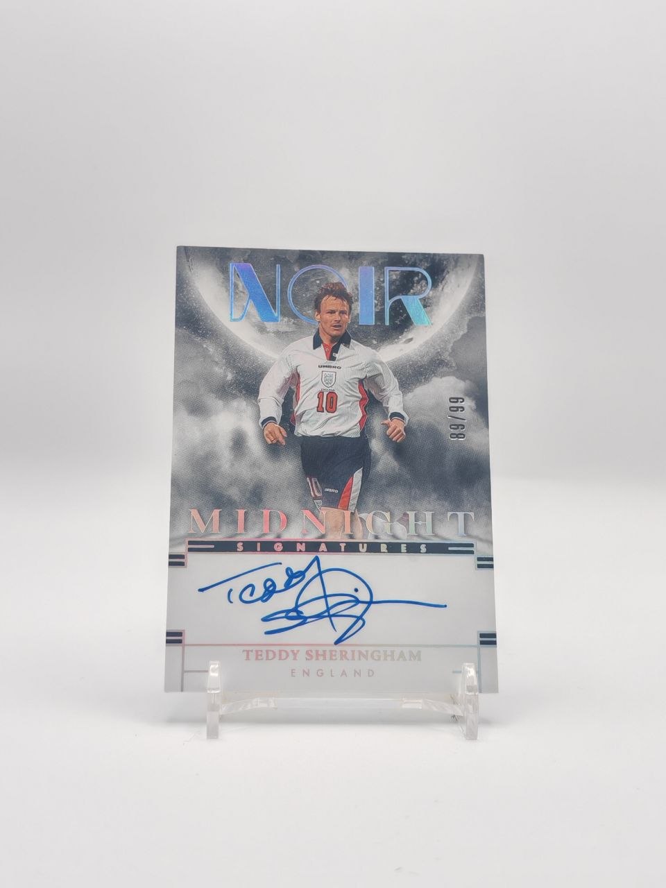 Teddy Sheringham Panini Noir Midnight Signatures Auto 89/99, fronte