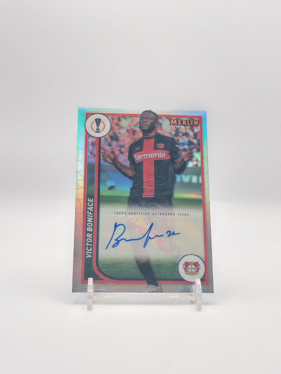 Victor Boniface Topps Merlin UCC Auto, fronte