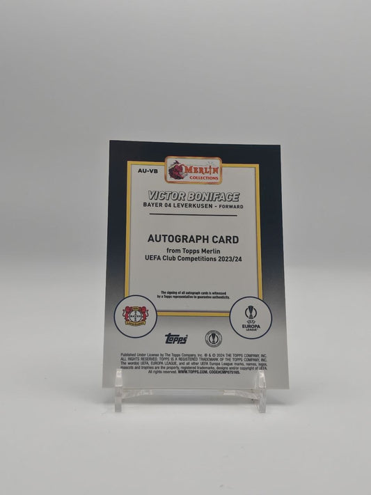 Victor Boniface Topps Merlin UCC Auto, retro
