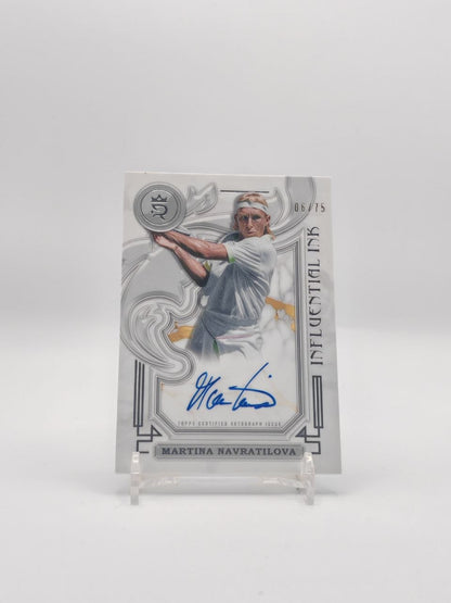 Martina Navratilova Topps Royalty Influential Ink Auto 06/75, fronte