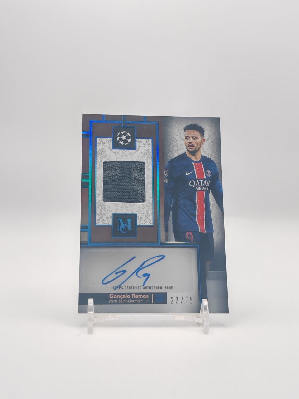 Gonçalo Ramos Topps Museum Collection Auto Relic 22/75, fronte