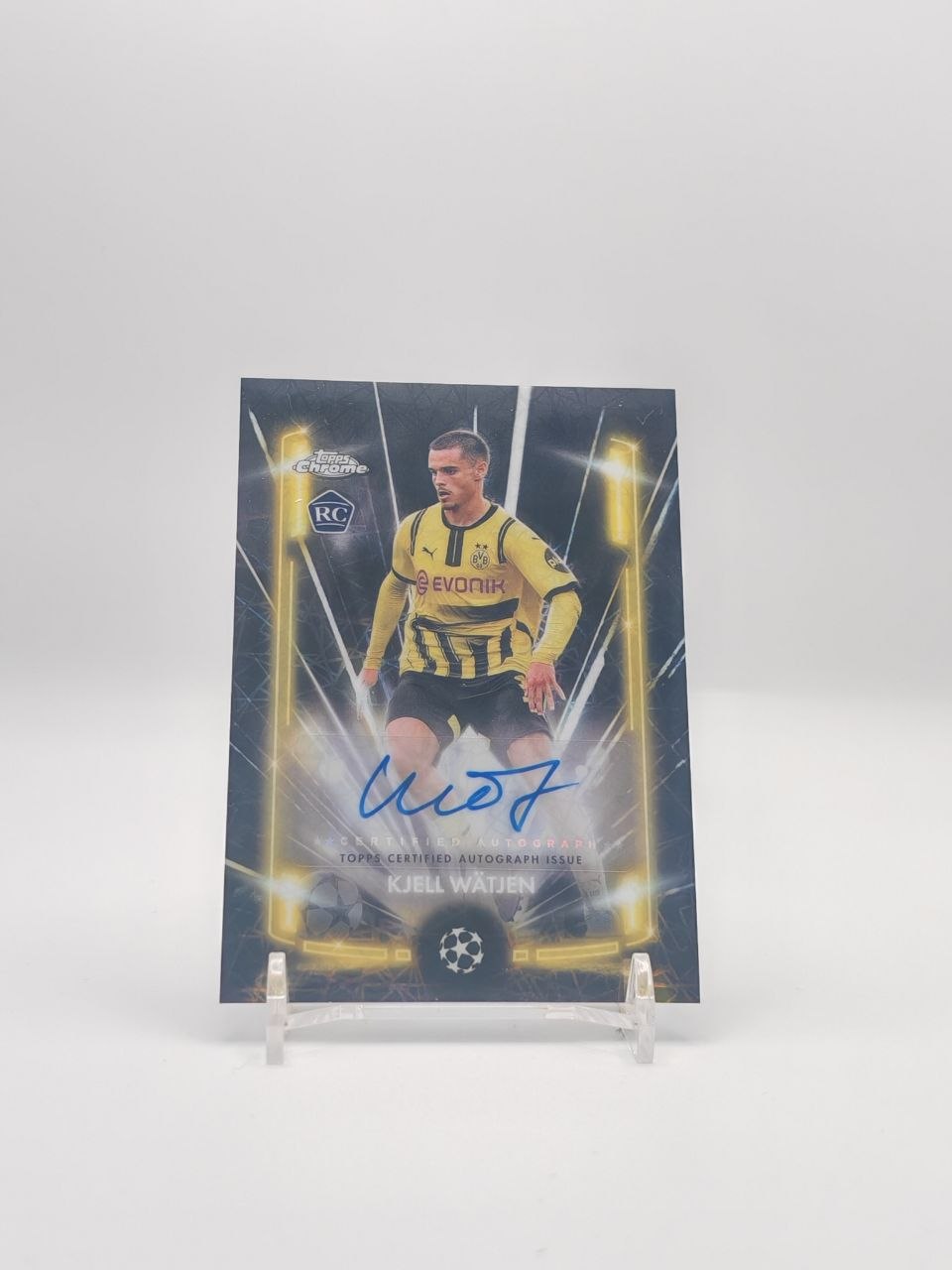 Kjell Wätjen Topps Chrome Black Lazer Auto RC, fronte