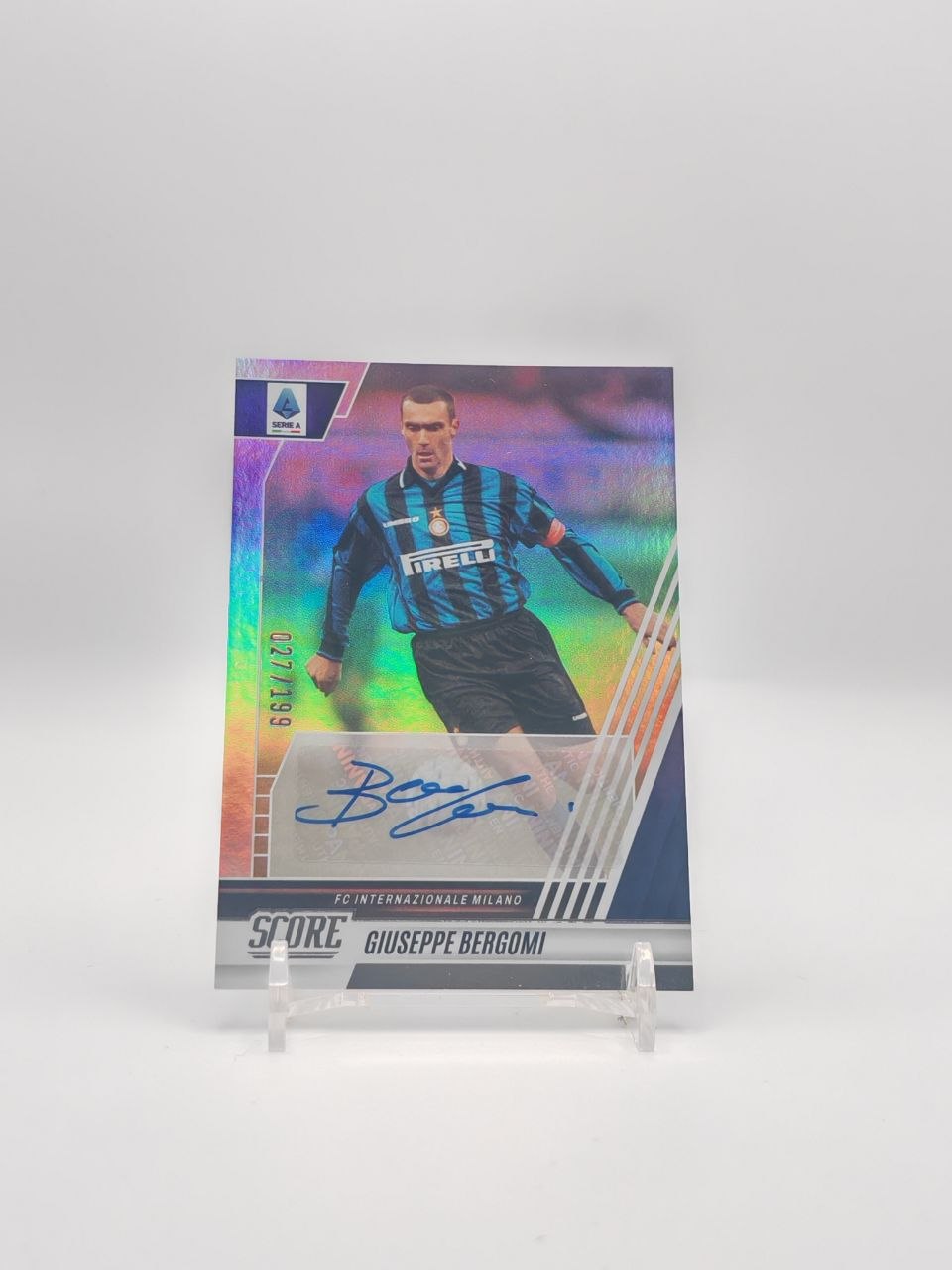 Giuseppe Bergomi Panini Score Signatures Auto 027/199, fronte
