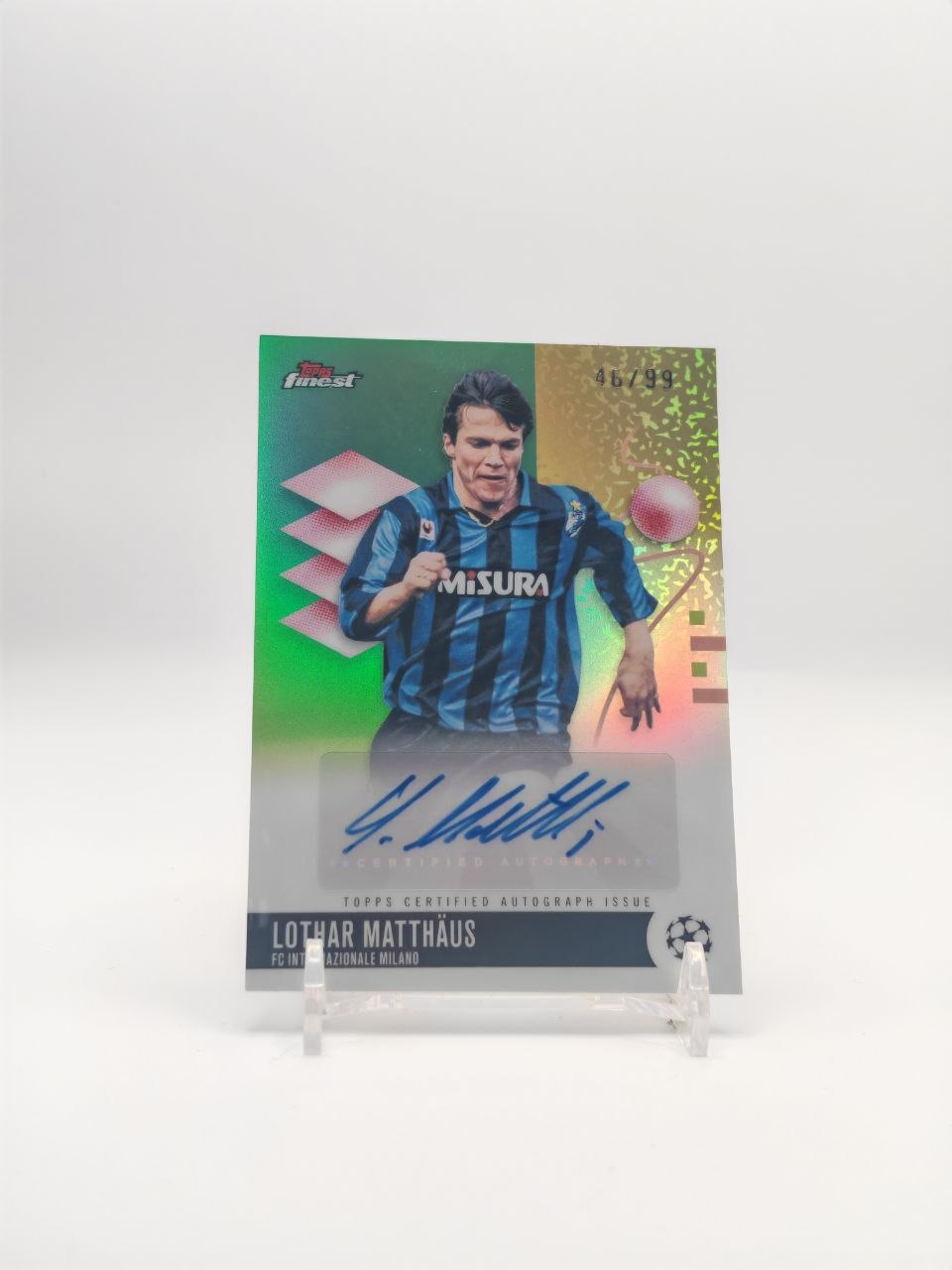 Lothar Matthäus Topps Finest Auto Green 46/99, fronte