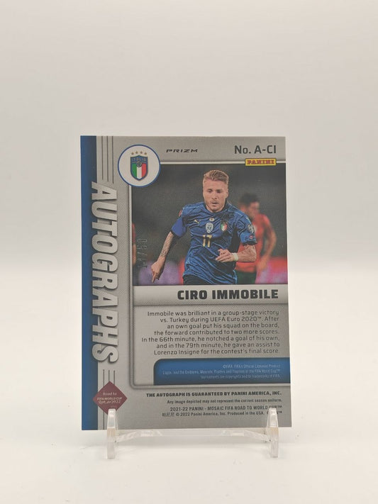2021-22 PANINI MOSAIC FIFA ROAD TO WORLD CUP CIRO IMMOBILE ITALIA AUTOGRAPHS AUTO 14/50
