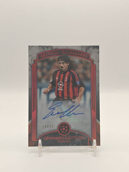 2022-23 TOPPS MUSEUM COLLECTION UEFA CHAMPIONS LEAGUE GENNARO GATTUSO MILAN ARCHIVAL AUTOGRAPHS AUTO 10/25