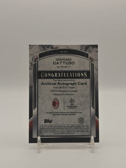 2022-23 TOPPS MUSEUM COLLECTION UEFA CHAMPIONS LEAGUE GENNARO GATTUSO MILAN ARCHIVAL AUTOGRAPHS AUTO 10/25