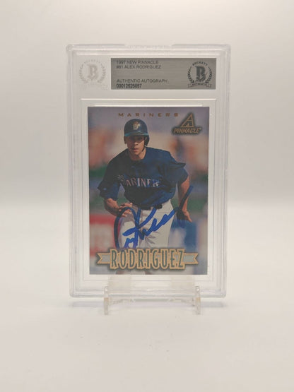1997 NEW PINNACLE ALEX RODRIGUEZ SEATTLE MARINERS AUTO BECKETT AUTHENTIC