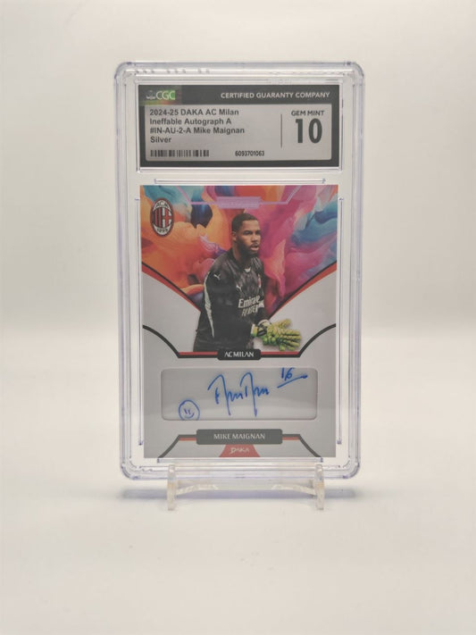 2024-25 DAKA AC MILAN INEFFABLE MIKE MAIGNAN AUTOGRAPH A SILVER AUTO 25/35 CGC 10