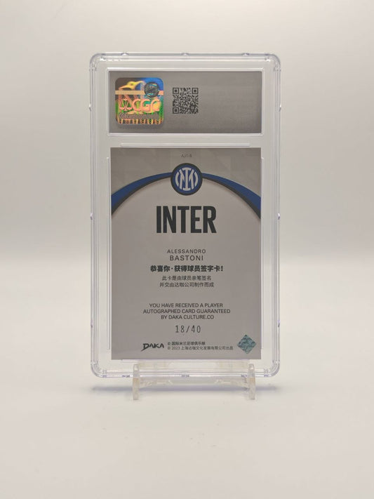 2023 DAKA F.C. INTERNAZIONALE MILANO ALESSANDRO BASTONI AUTOGRAPH A LEVEL 1 AUTO 18/40 CGC 9