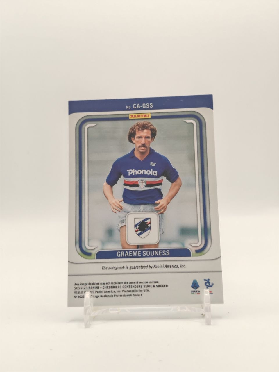 2022-23 PANINI CHRONICLES CONTENDERS SERIE A GRAEME SOUNESS SAMPDORIA AUTO 10/35