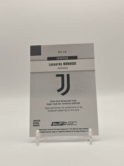 2025-26 TOPPS TEAM SET JUVENTUS LEONARDO BONUCCI AUTO 06/50
