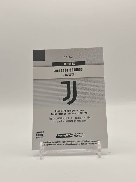 2025-26 TOPPS TEAM SET JUVENTUS LEONARDO BONUCCI AUTO 06/50