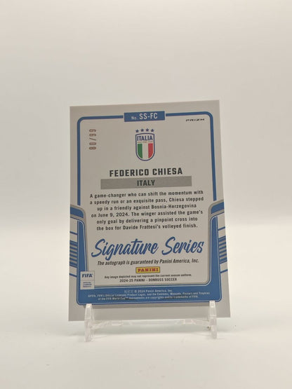 2024-25 PANINI DONRUSS SOCCER FEDERICO CHIESA ITALIA SIGNATURE SERIES AUTO 80/99