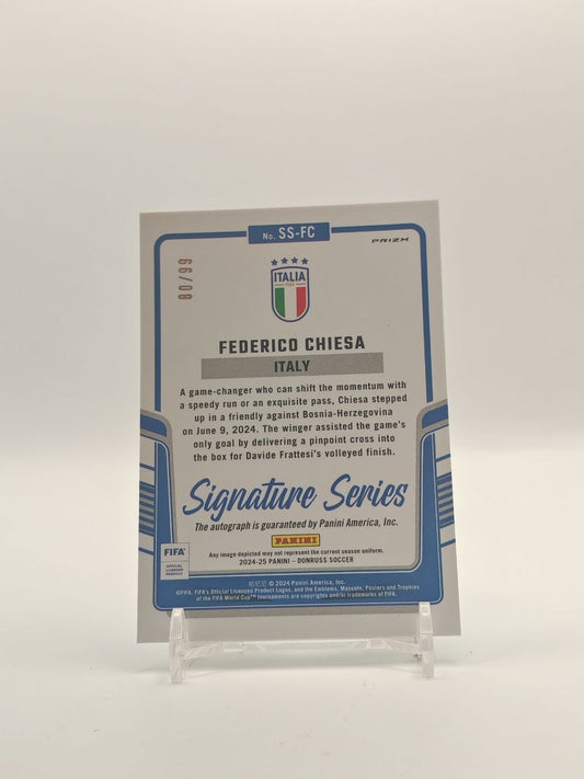 2024-25 PANINI DONRUSS SOCCER FEDERICO CHIESA ITALIA SIGNATURE SERIES AUTO 80/99