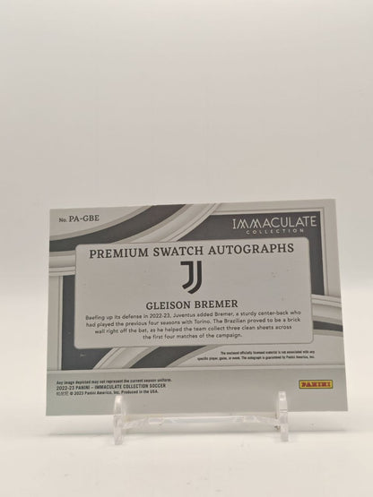 2022-23 PANINI IMMACULATE COLLECTION GLEISON BREMER JUVENTUS PREMIUM SWATCH AUTOGRAPHS AUTO RELIC 94/99