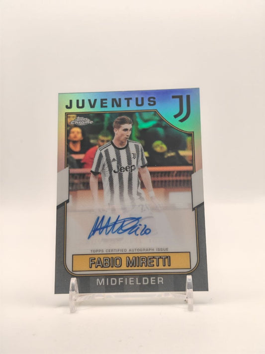 2022-23 TOPPS CHROME JUVENTUS FABIO MIRETTI FIRST TEAM AUTO