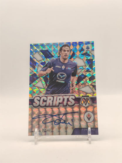 2021-22 PANINI MOSAIC SERIE A LUCA TONI FIORENTINA SCRIPTS AUTO