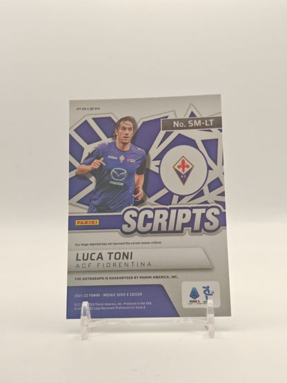 2021-22 PANINI MOSAIC SERIE A LUCA TONI FIORENTINA SCRIPTS AUTO