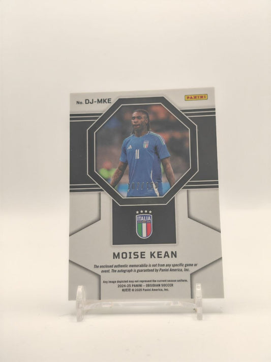 2024-25 PANINI OBSIDIAN MOISE KEAN ITALIA DUAL JERSEY AUTO RELIC 107/199