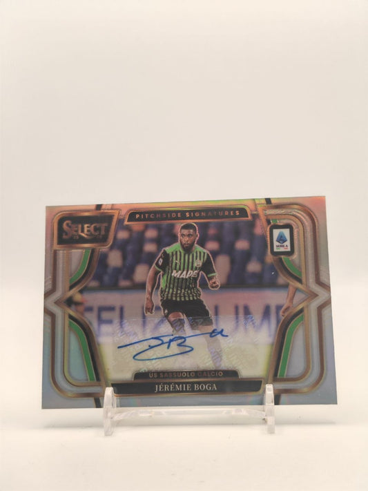 2025-26 PANINI SELECT SERIE A JÉRÉMIE BOGA SASSUOLO PITCHSIDE SIGNATURES AUTO