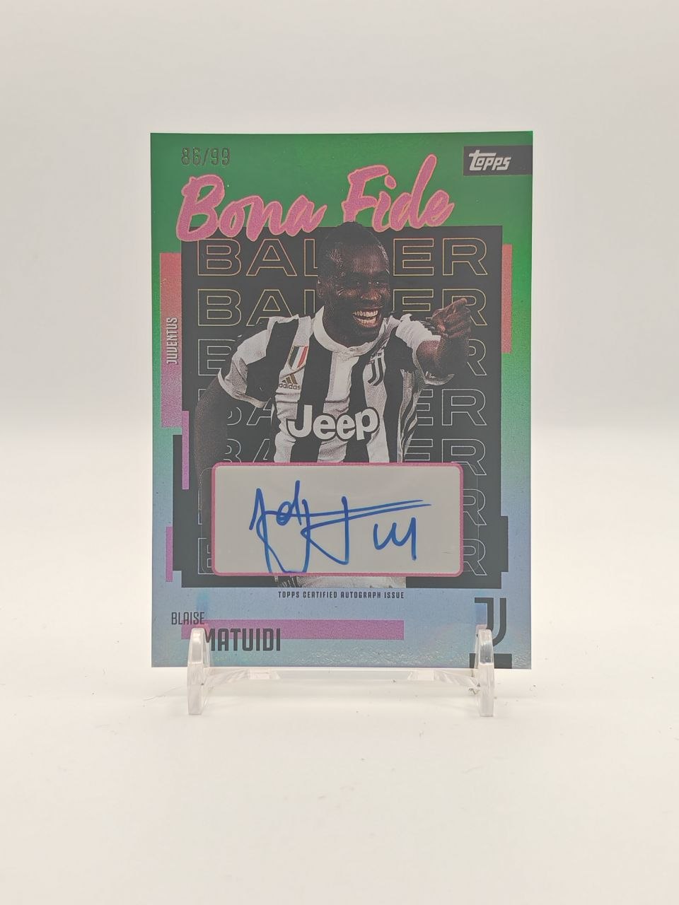 2025-26 TOPPS TEAM SET JUVENTUS BLAISE MATUIDI BONA FIDE BALLER AUTO 86/99
