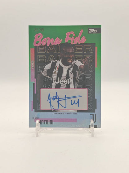 2025-26 TOPPS TEAM SET JUVENTUS BLAISE MATUIDI BONA FIDE BALLER AUTO 86/99