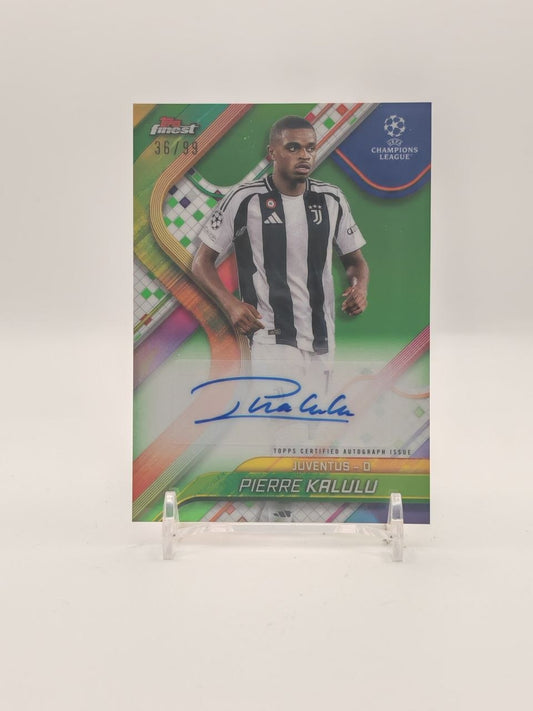 2024-25 TOPPS FINEST UEFA CLUB COMPETITIONS PIERRE KALULU JUVENTUS AUTO 36/99