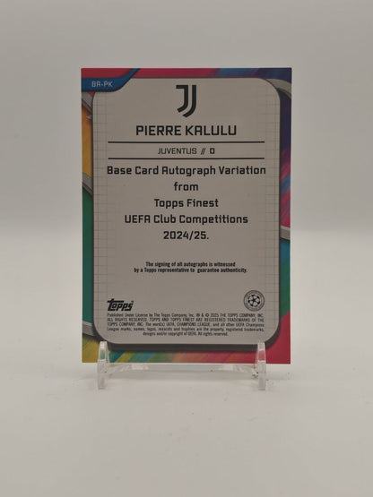 2024-25 TOPPS FINEST UEFA CLUB COMPETITIONS PIERRE KALULU JUVENTUS AUTO 36/99