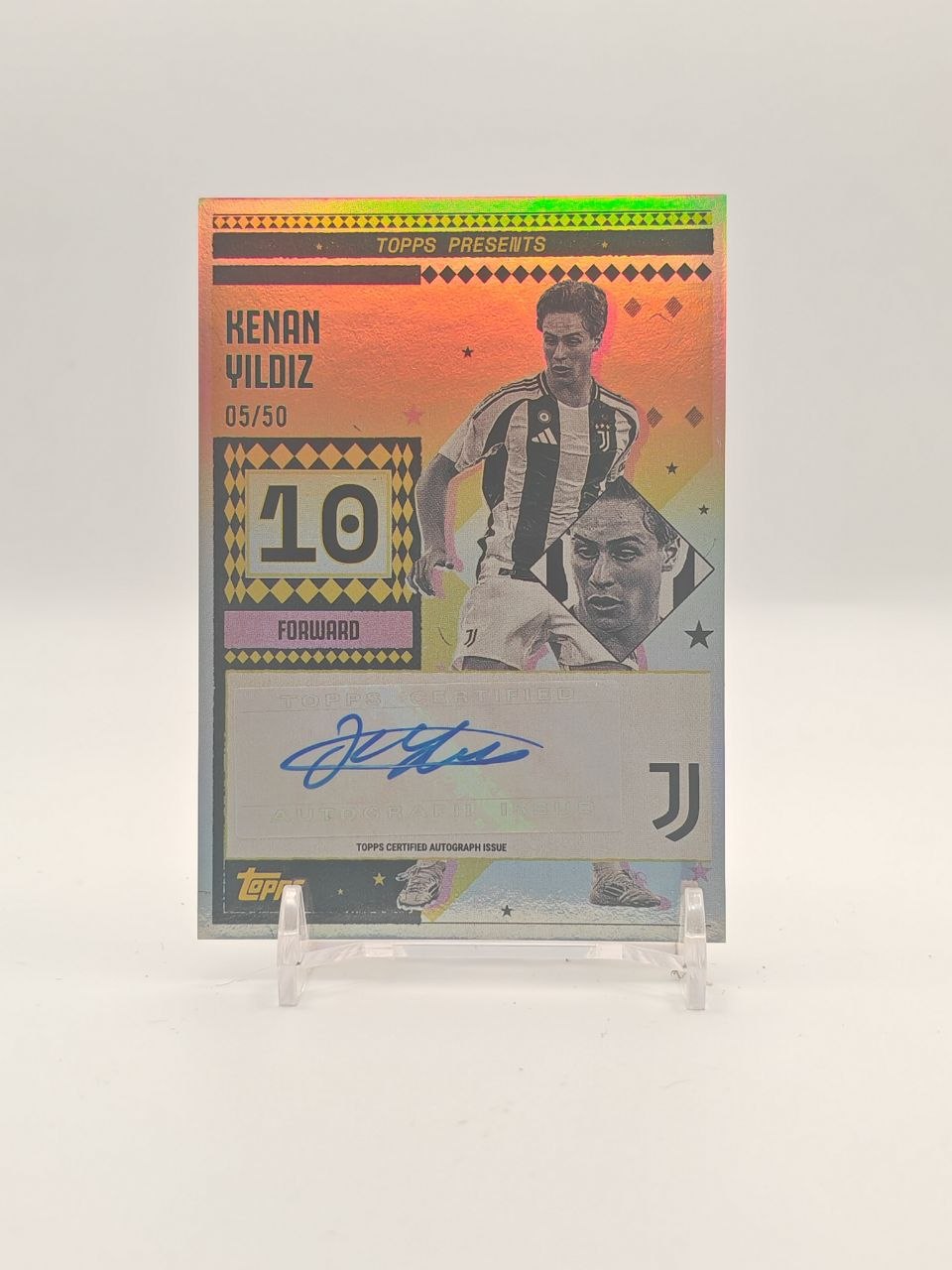 2024-25 TOPPS TEAM SET JUVENTUS KENAN YILDIZ VINTAGE LADY AUTO 05/50