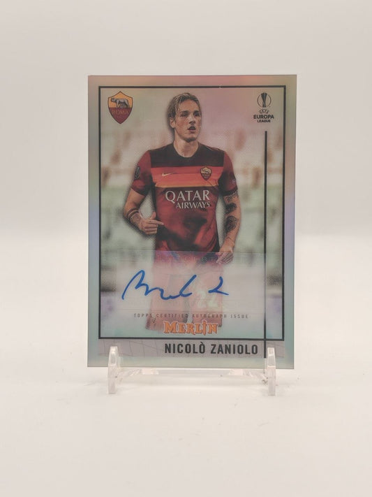 2020-21 TOPPS MERLIN CHROME NICOLÒ ZANIOLO ROMA AUTO