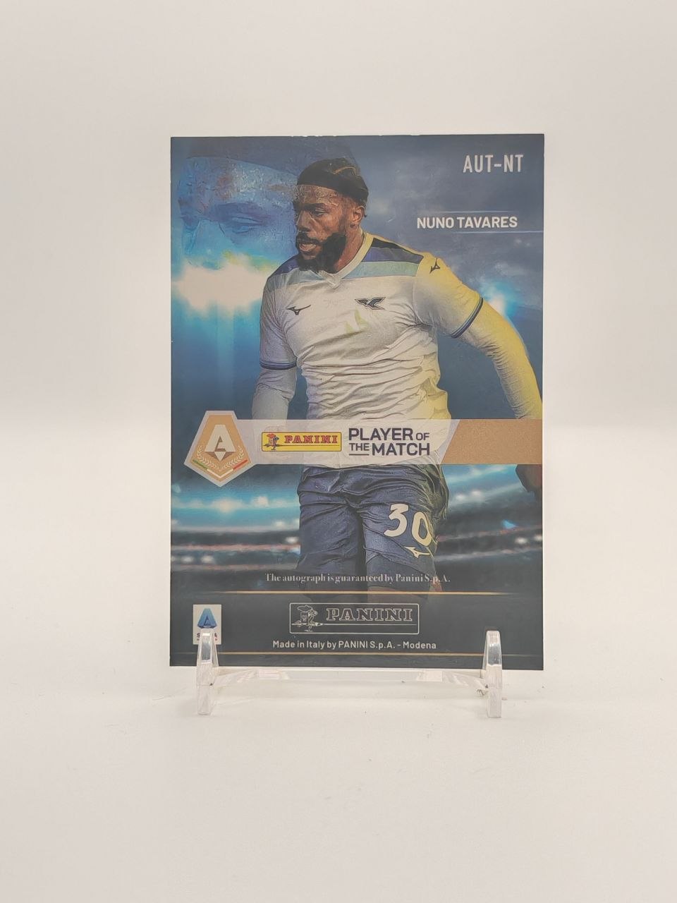 PANINI PLAYER OF THE MATCH NUNO TAVARES LAZIO AUTO