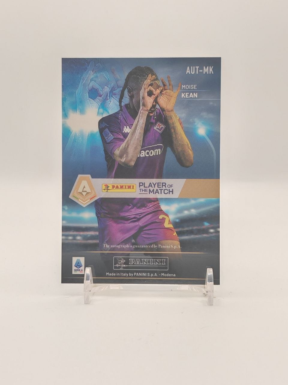 PANINI PLAYER OF THE MATCH MOISE KEAN FIORENTINA AUTO