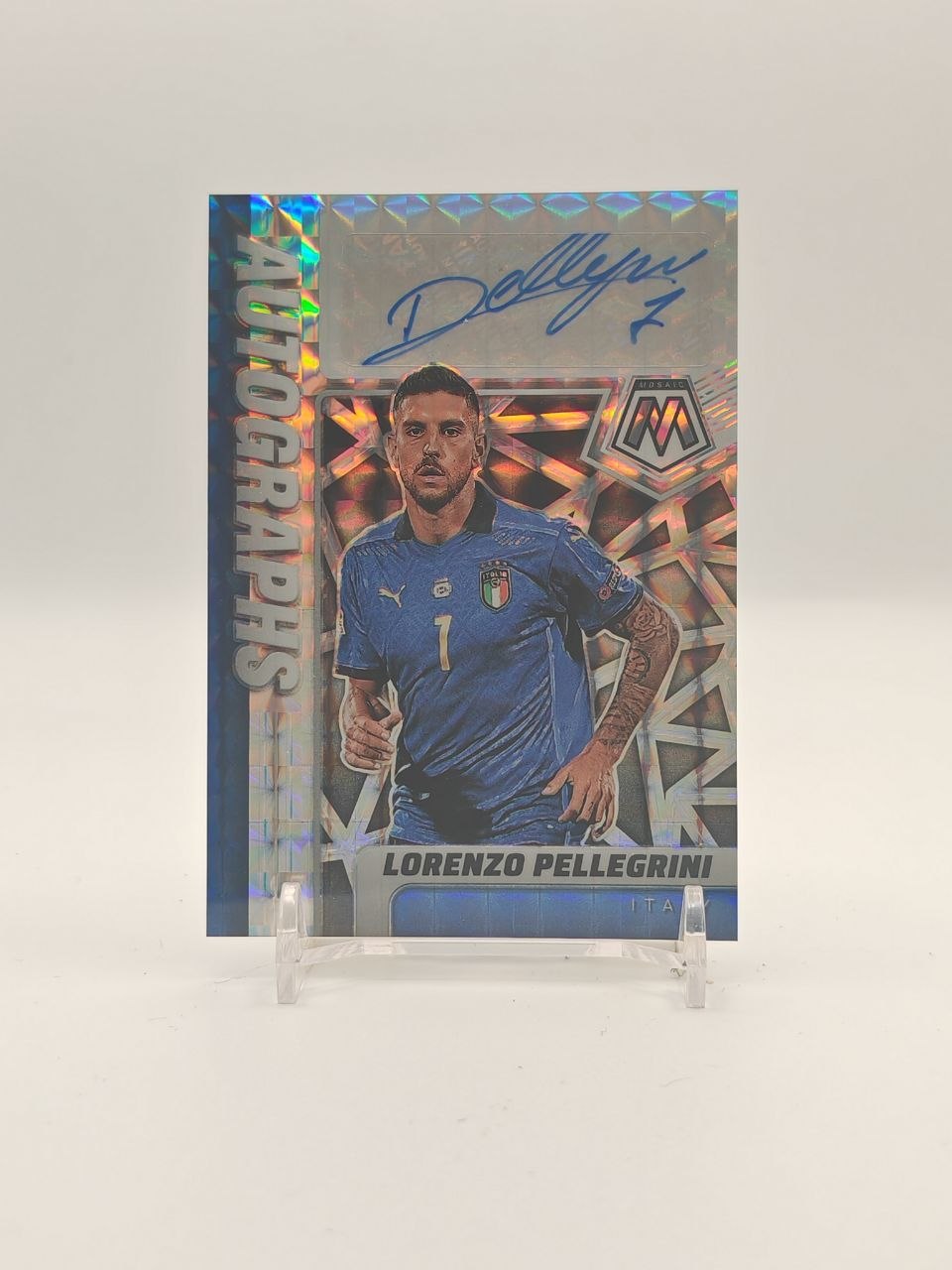2021-22 PANINI MOSAIC ROAD TO FIFA WORLD CUP LORENZO PELLEGRINI ITALIA AUTOGRAPHS AUTO