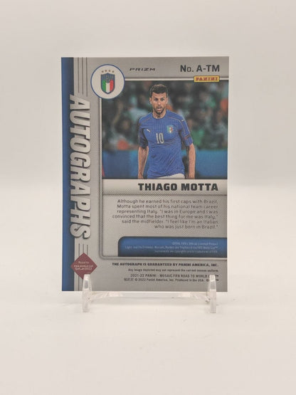 2021-22 PANINI MOSAIC ROAD TO FIFA WORLD CUP THIAGO MOTTA ITALIA AUTOGRAPHS AUTO