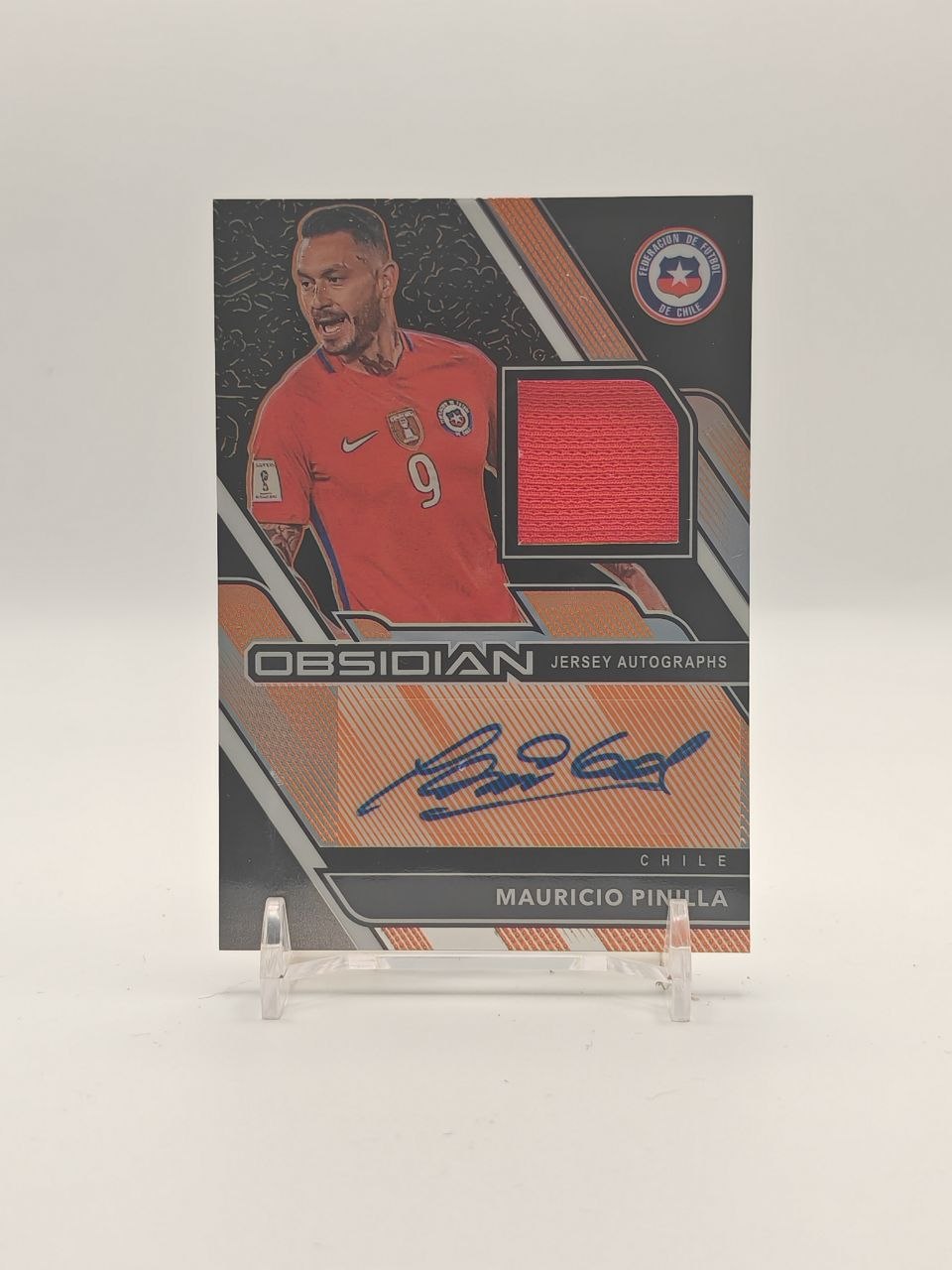 2020-21 PANINI OBSIDIAN MAURICIO PINILLA CILE JERSEY AUTOGRAPHS AUTO RELIC 31/50