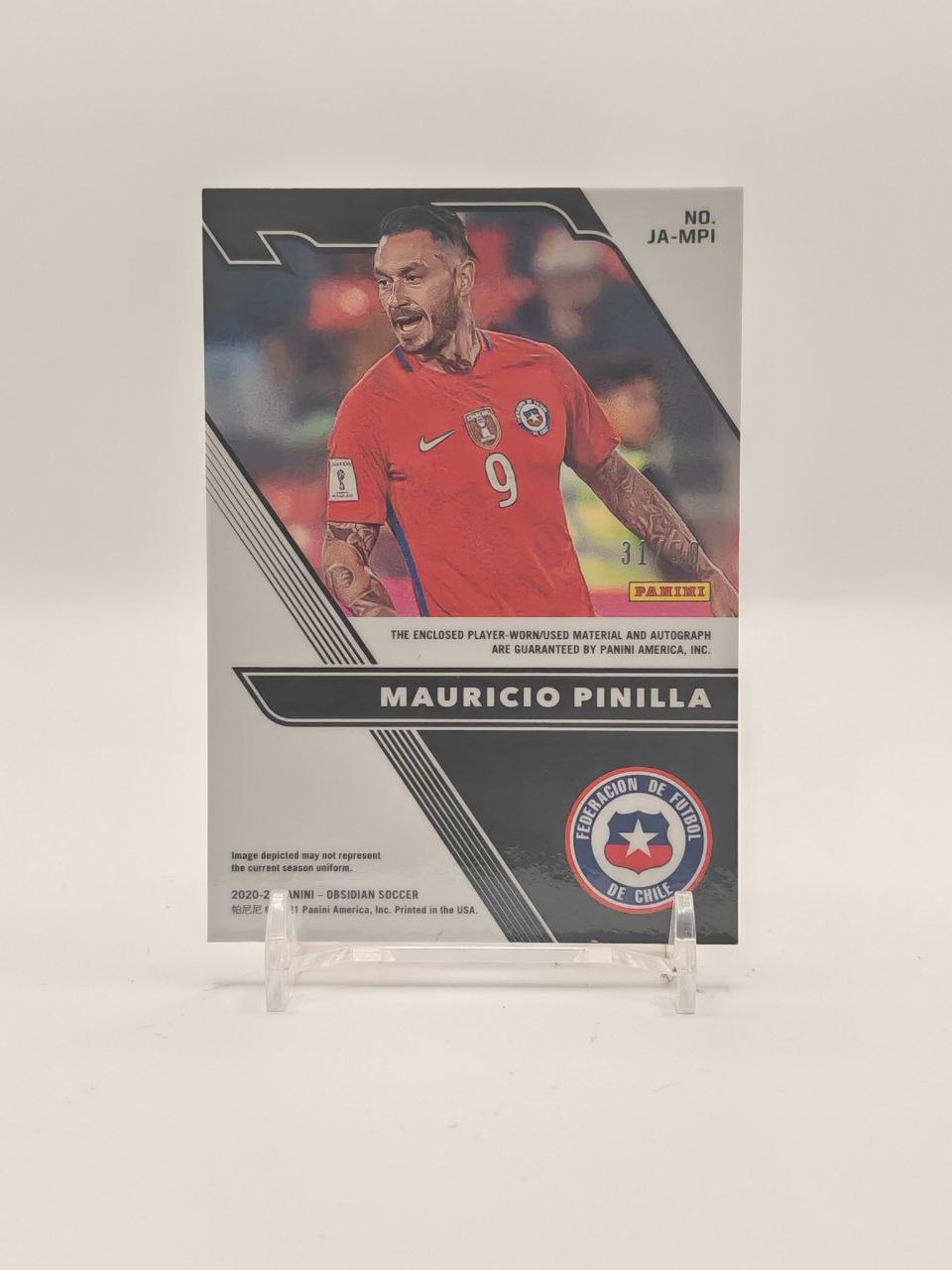 2020-21 PANINI OBSIDIAN MAURICIO PINILLA CILE JERSEY AUTOGRAPHS AUTO RELIC 31/50
