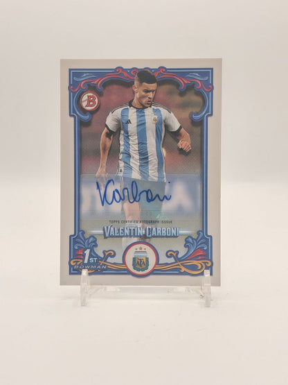 2023 TOPPS BOWMAN ARGENTINA VALENTÍN CARBONI AUTO 1ST BOWMAN
