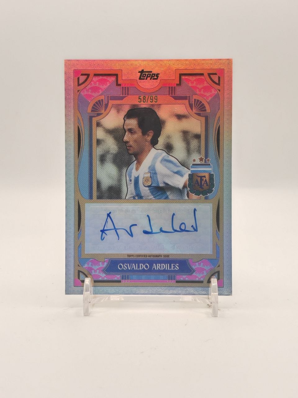 TOPPS ARGENTINA OSVALDO ARDILES AUTO 58/99