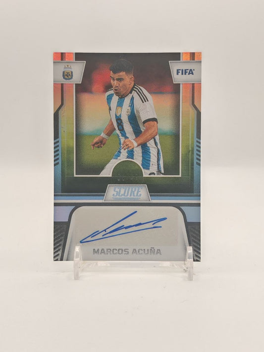 2023-24 PANINI SCORE FIFA MARCOS ACUÑA ARGENTINA AUTO 36/49