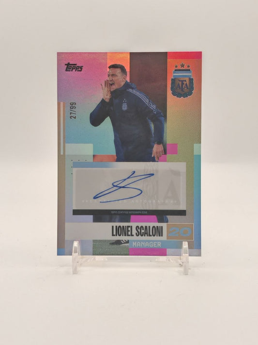 2024 TOPPS TEAM SET ARGENTINA LIONEL SCALONI FIRST TEAM AUTO 27/99