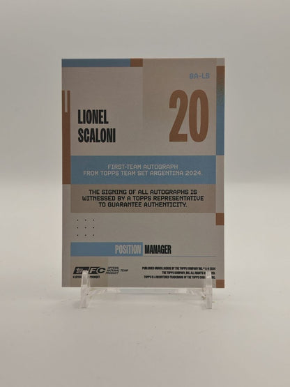 2024 TOPPS TEAM SET ARGENTINA LIONEL SCALONI FIRST TEAM AUTO 27/99