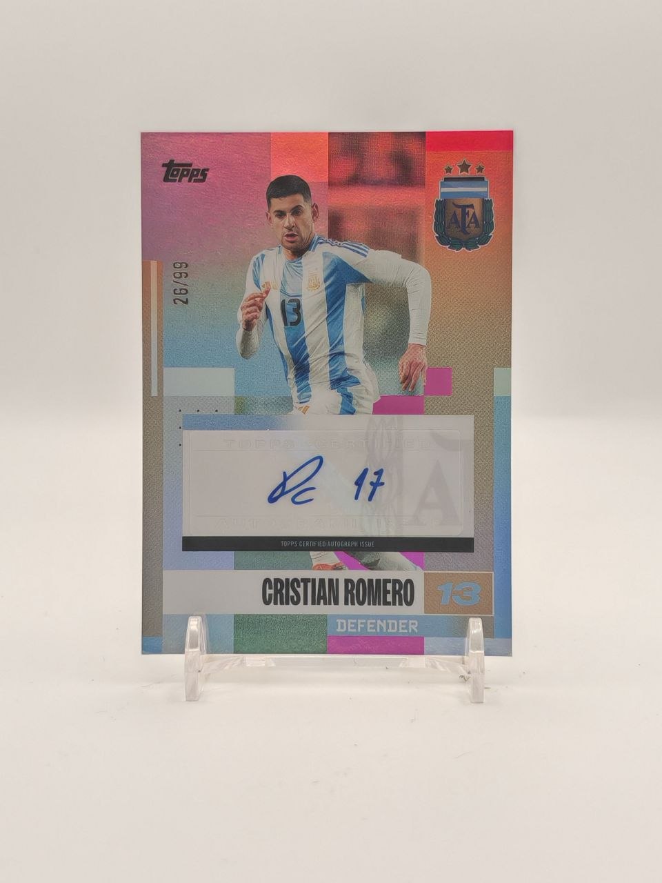 2024 TOPPS TEAM SET ARGENTINA CRISTIAN ROMERO FIRST TEAM AUTO 26/99