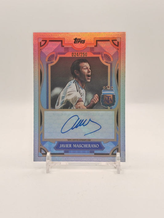 2023 TOPPS FINEST ARGENTINA JAVIER MASCHERANO AUTO 024/250