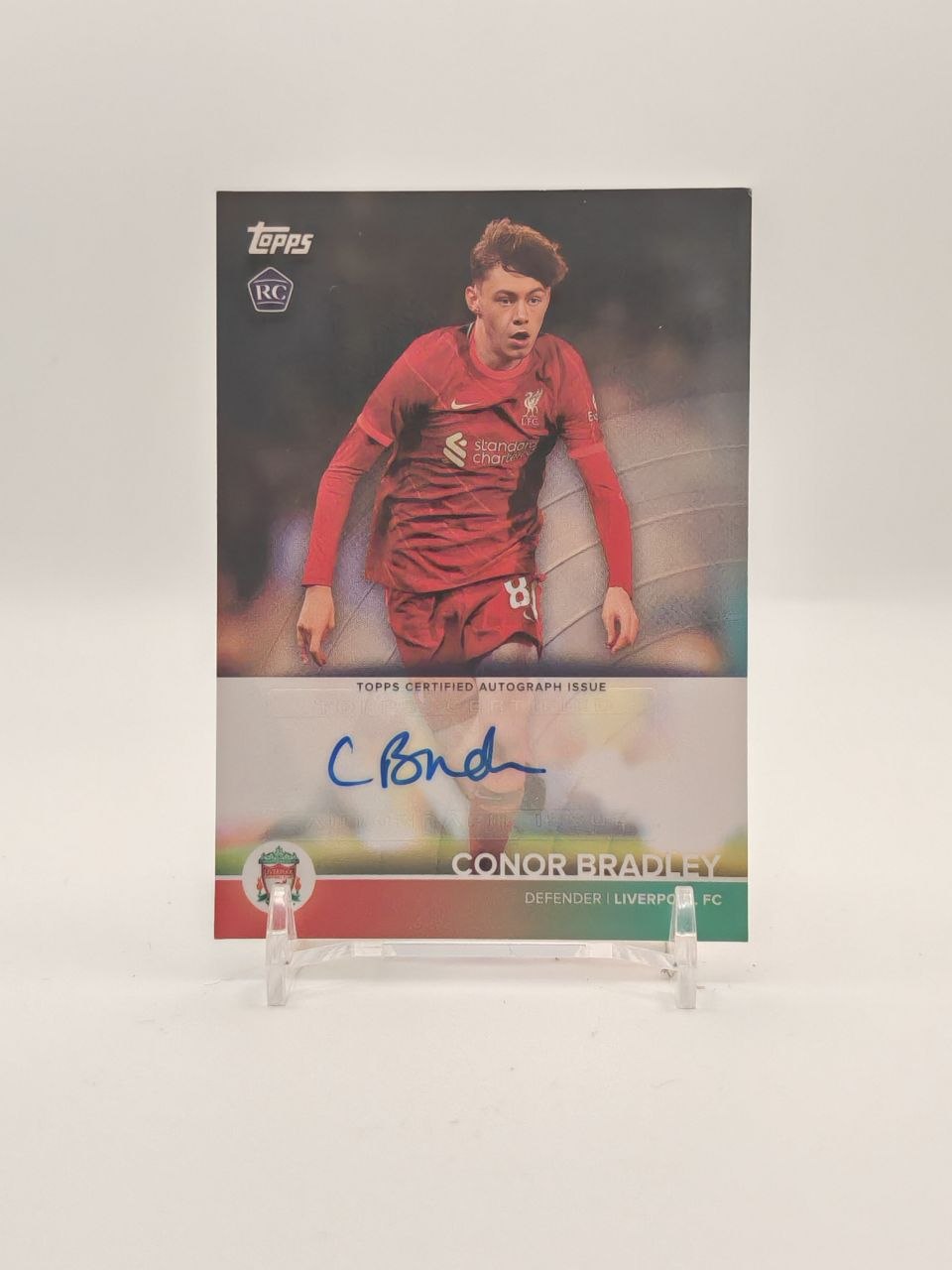 2021-22 TOPPS LIVERPOOL FC TEAM SET CONOR BRADLEY AUTO RC