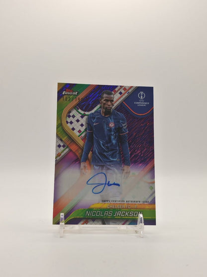 2024-25 TOPPS FINEST UEFA CLUB COMPETITIONS NICOLAS JACKSON CHELSEA AUTO 182/199