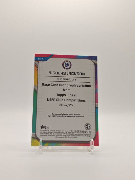 2024-25 TOPPS FINEST UEFA CLUB COMPETITIONS NICOLAS JACKSON CHELSEA AUTO 182/199