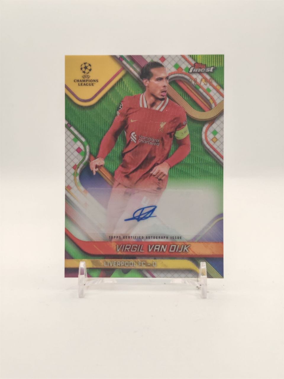 2024-25 TOPPS FINEST UEFA CLUB COMPETITIONS VIRGIL VAN DIJK LIVERPOOL AUTO 38/99