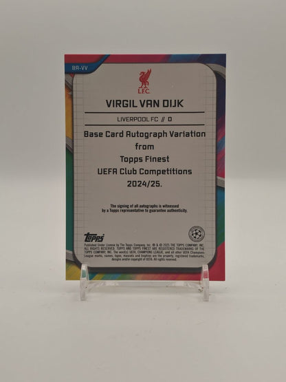 2024-25 TOPPS FINEST UEFA CLUB COMPETITIONS VIRGIL VAN DIJK LIVERPOOL AUTO 38/99
