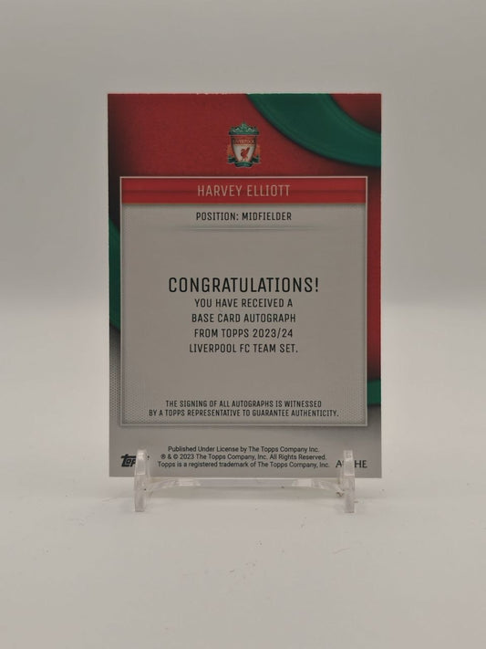 2023-24 TOPPS LIVERPOOL FC TEAM SET HARVEY ELLIOTT AUTO 74/99